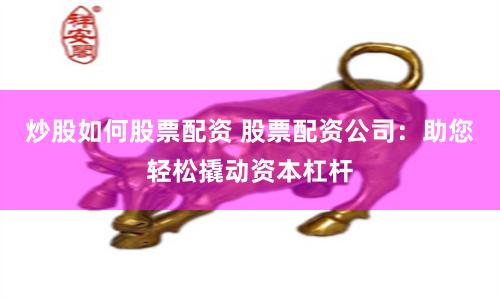 炒股如何股票配资 股票配资公司：助您轻松撬动资本杠杆